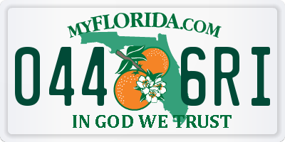 FL license plate 0446RI