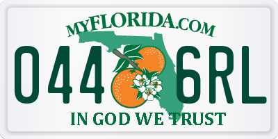 FL license plate 0446RL