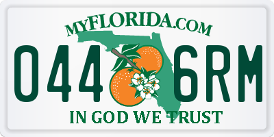 FL license plate 0446RM