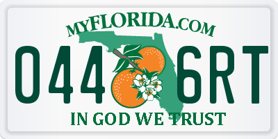 FL license plate 0446RT