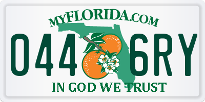 FL license plate 0446RY