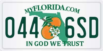 FL license plate 0446SD