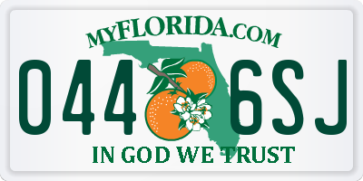 FL license plate 0446SJ