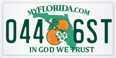 FL license plate 0446ST