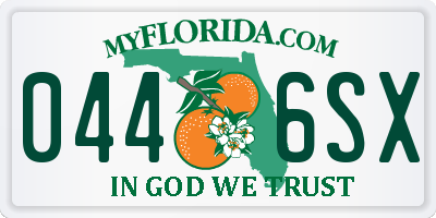 FL license plate 0446SX