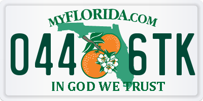 FL license plate 0446TK