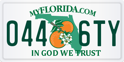 FL license plate 0446TY