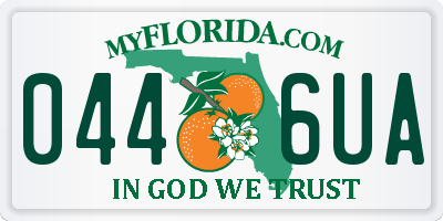 FL license plate 0446UA