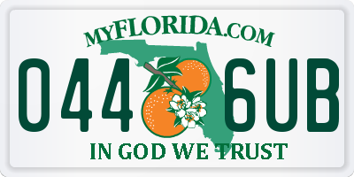 FL license plate 0446UB