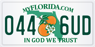 FL license plate 0446UD