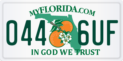 FL license plate 0446UF
