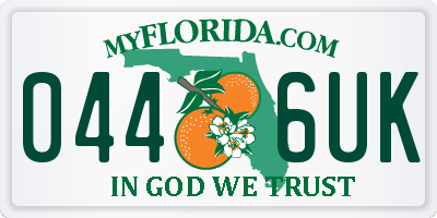 FL license plate 0446UK