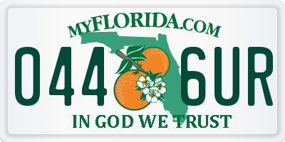 FL license plate 0446UR