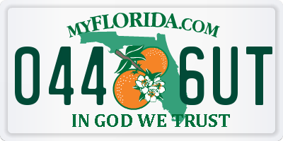 FL license plate 0446UT
