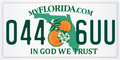 FL license plate 0446UU