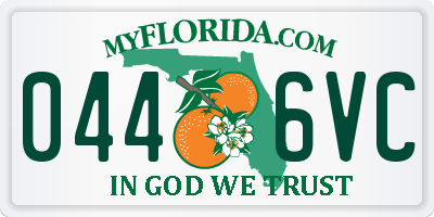 FL license plate 0446VC