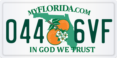 FL license plate 0446VF