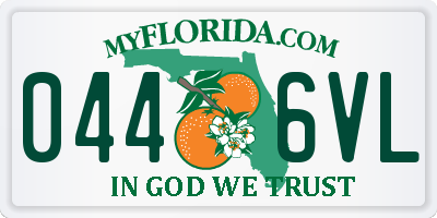 FL license plate 0446VL