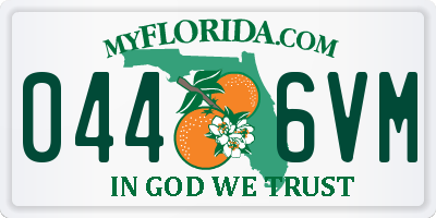 FL license plate 0446VM
