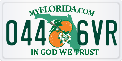FL license plate 0446VR