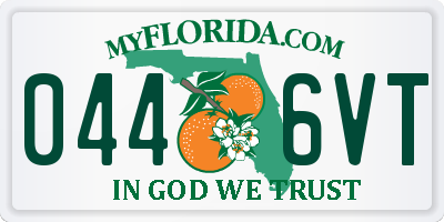 FL license plate 0446VT