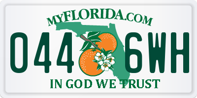 FL license plate 0446WH