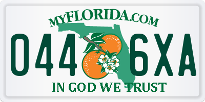 FL license plate 0446XA