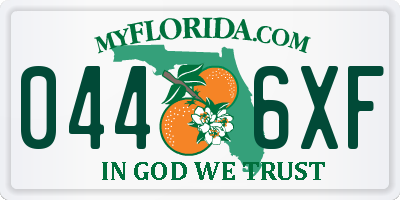 FL license plate 0446XF