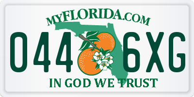 FL license plate 0446XG