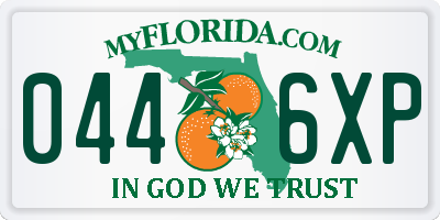 FL license plate 0446XP