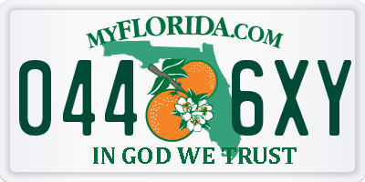 FL license plate 0446XY