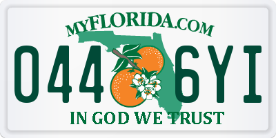 FL license plate 0446YI