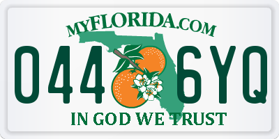 FL license plate 0446YQ