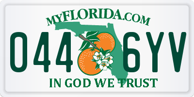 FL license plate 0446YV