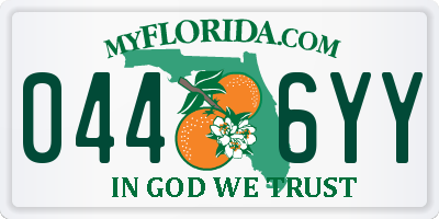FL license plate 0446YY