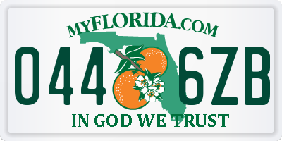 FL license plate 0446ZB