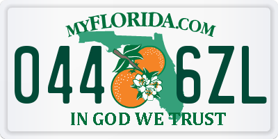 FL license plate 0446ZL