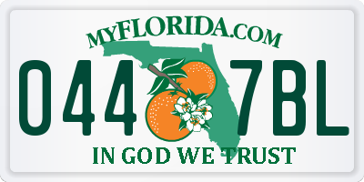 FL license plate 0447BL