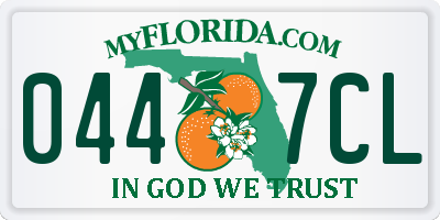 FL license plate 0447CL