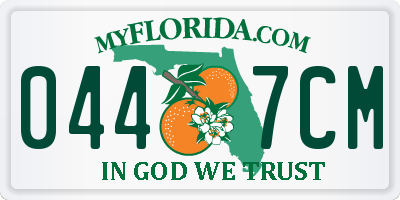FL license plate 0447CM