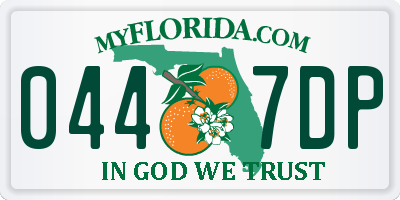 FL license plate 0447DP