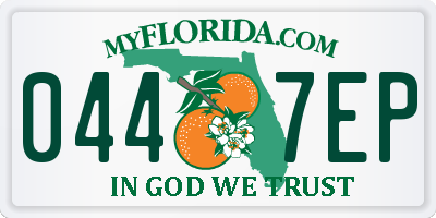FL license plate 0447EP