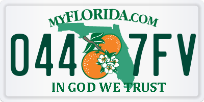 FL license plate 0447FV