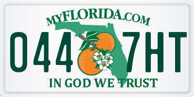 FL license plate 0447HT
