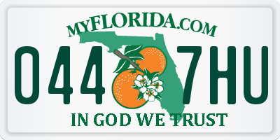 FL license plate 0447HU