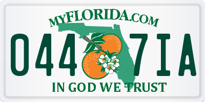 FL license plate 0447IA