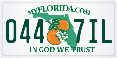 FL license plate 0447IL