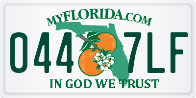 FL license plate 0447LF