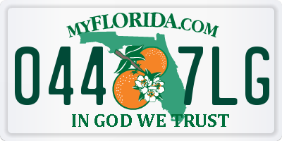 FL license plate 0447LG