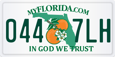 FL license plate 0447LH